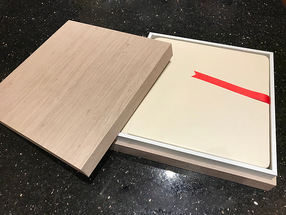 Album in open case